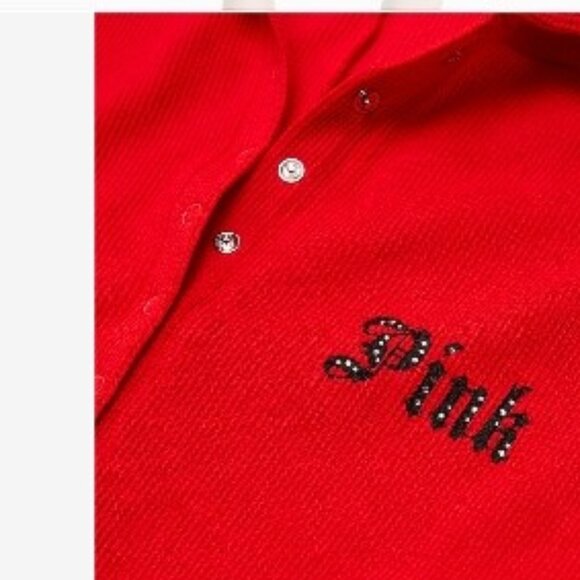 Victoria's Secret PINK HALLOWEEN Romper 1 Piece Pajama DEVIL Horns Hoodie Small - Picture 2 of 4